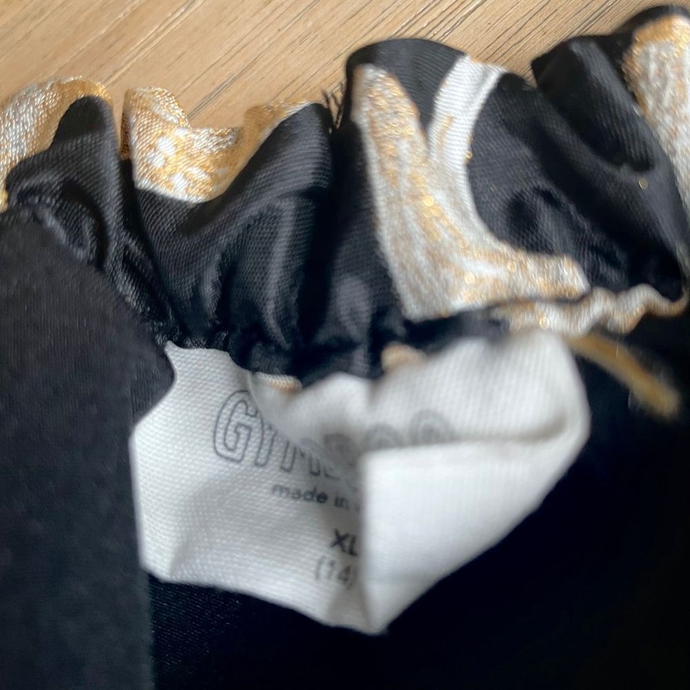 Gymboree Holiday Black and Gold Deer Print Dressy Skirt Jacquard Youth XL/14 - Picture 3 of 6